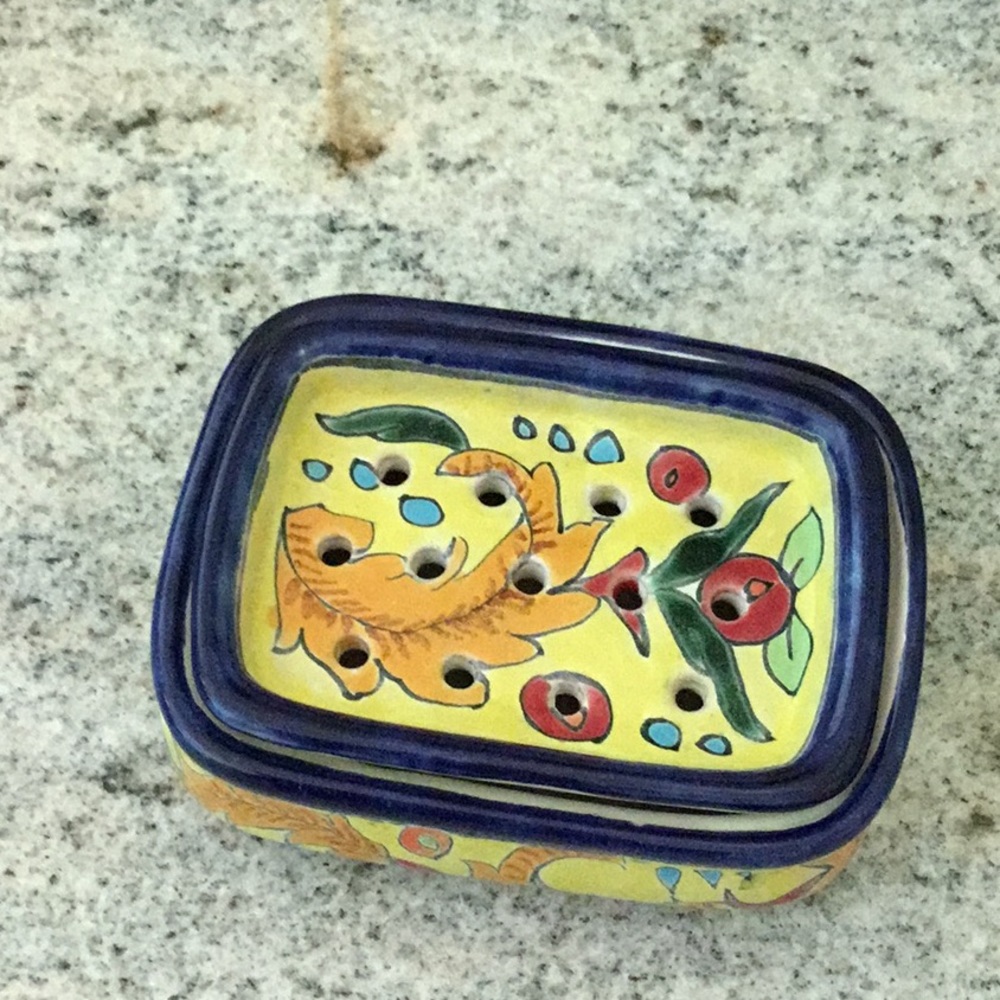 Pottery soap dish from Mexico
